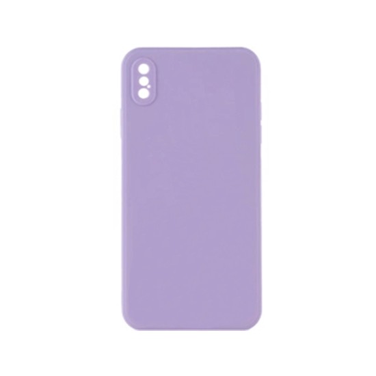 Silicone Case with Camera Shield  for Apple iPhone X Purple